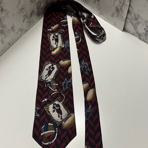 Vintage American Sports Classics Football
Red Black Novelty Men's Neck Tie